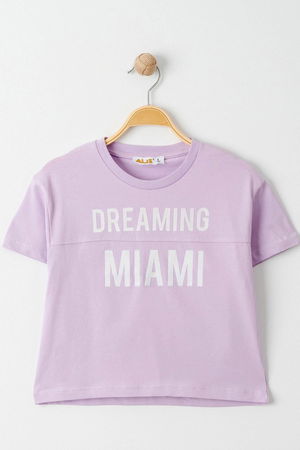 8-12 Years Printed Kids T-Shirt Lilac