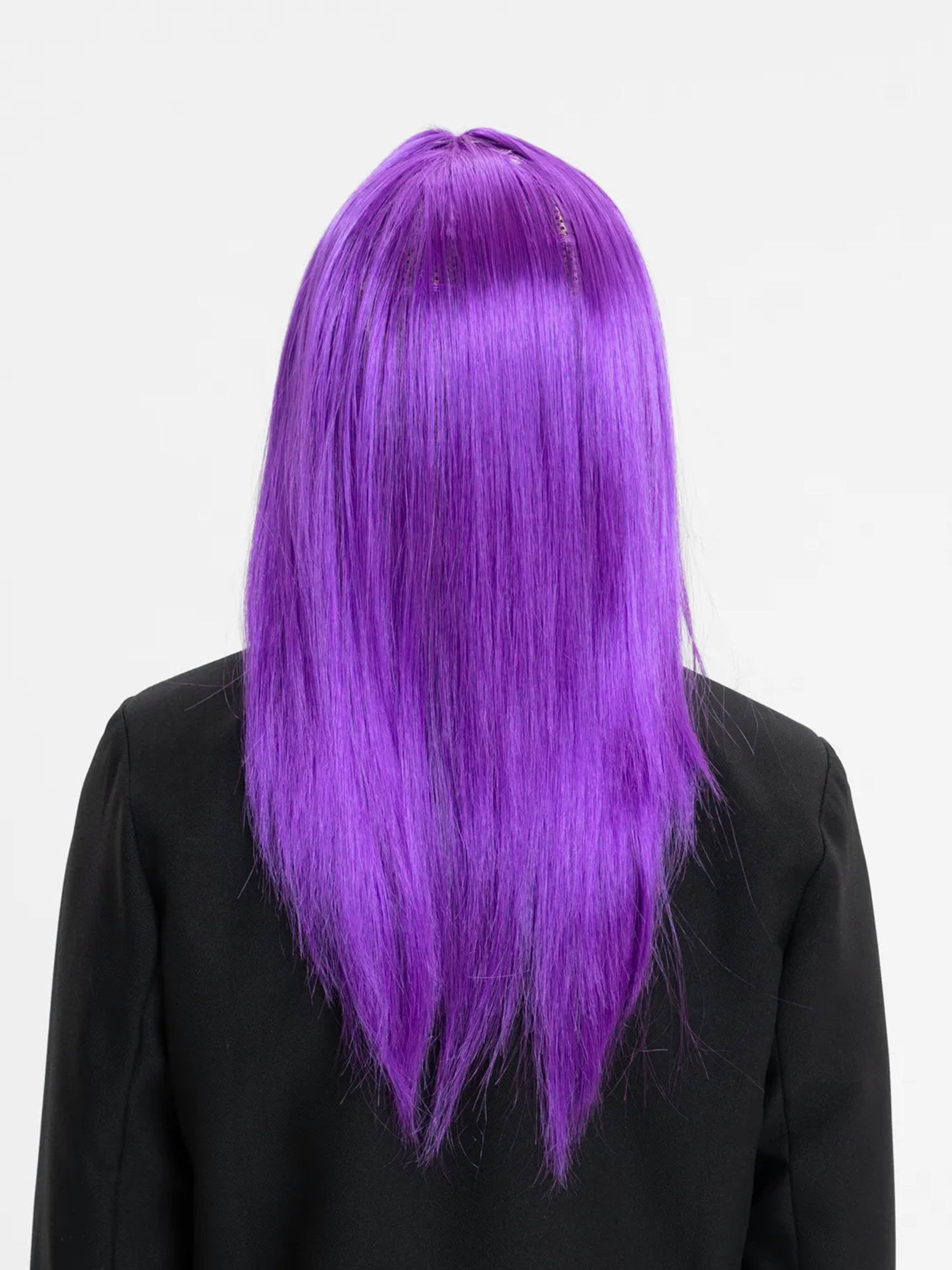 Purple Color Straight Cut Long Party Wig False Hair