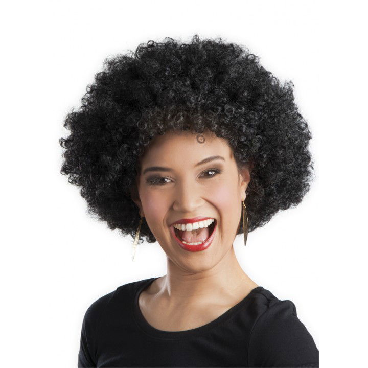 Black Color Curly Afro Bonus Wig Party Wig