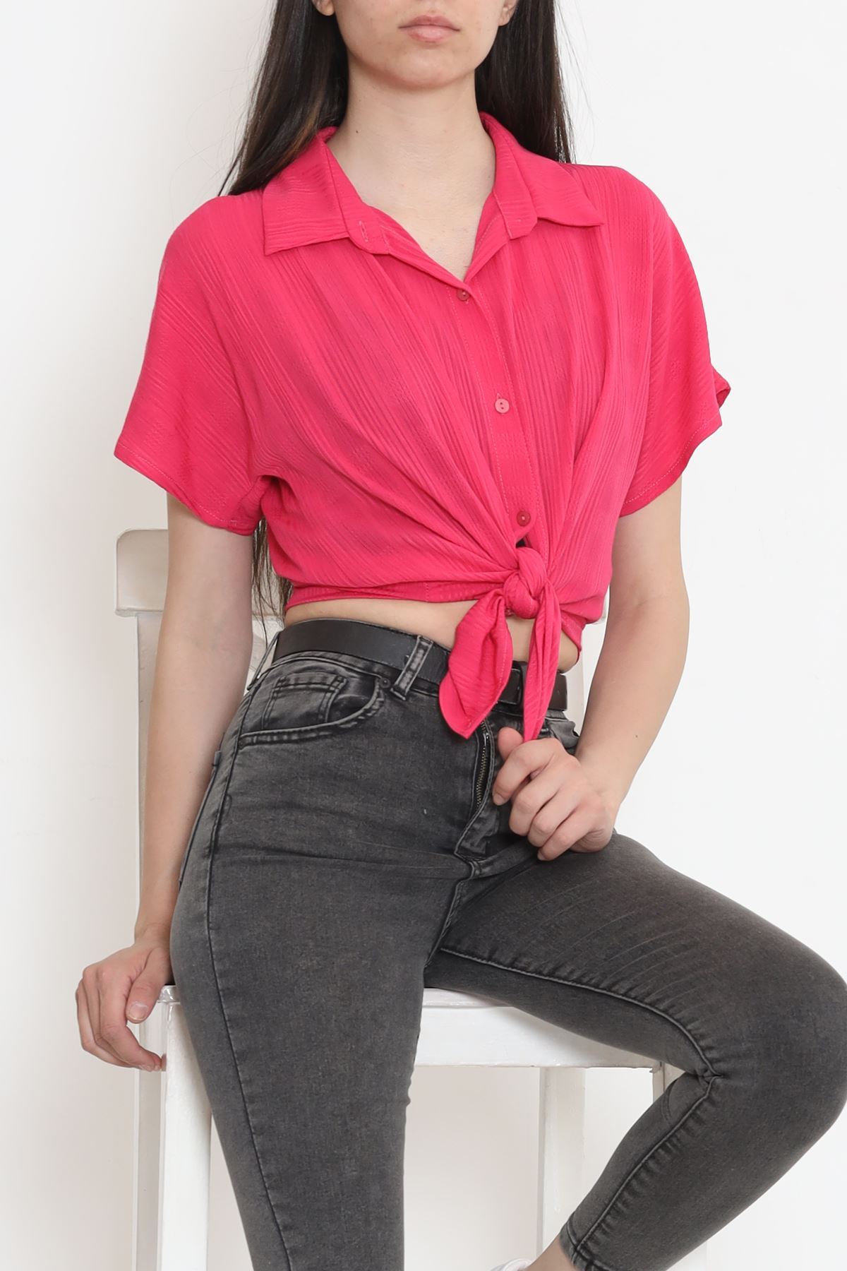 Bat Sleeve Shirt Fuchsia