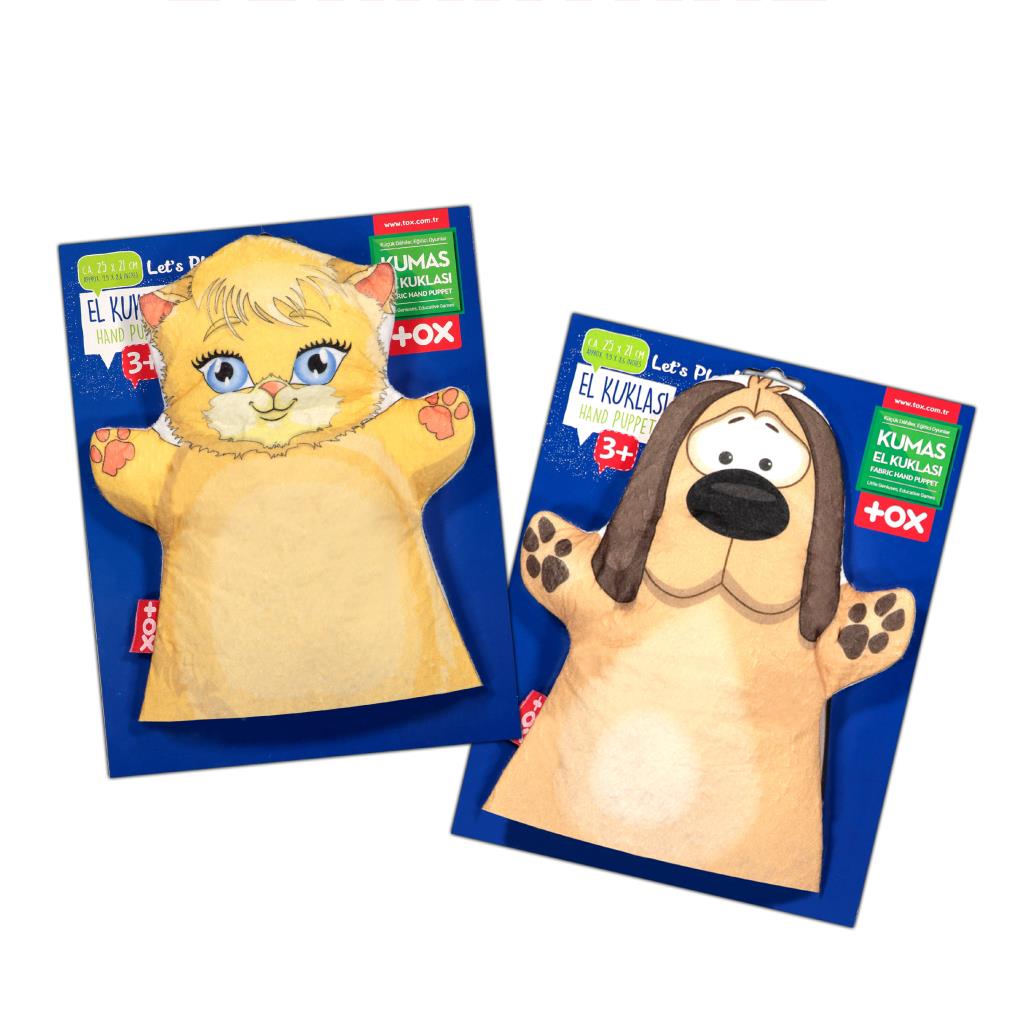 2 Piece Street Friends Felt Hand Puppet Set , Educational Toy