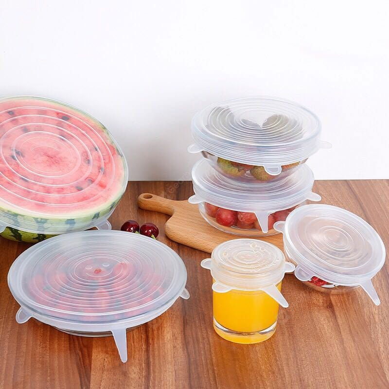 6-pack of Silicone Stretch Lids to Preserve Freshness