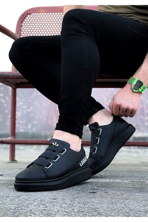 3 Band Legend Charcoal Thick Sole Casual Men's Shoes