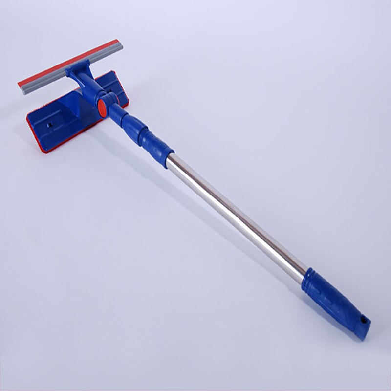 Telescopic Window Wiper with Squeegee with Movable Head