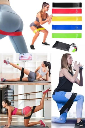 5 Li Set Aerobic Band Fitness Exercise Plates Resistance Tire Crossfit Muscle Stretching And Gymnastics Set