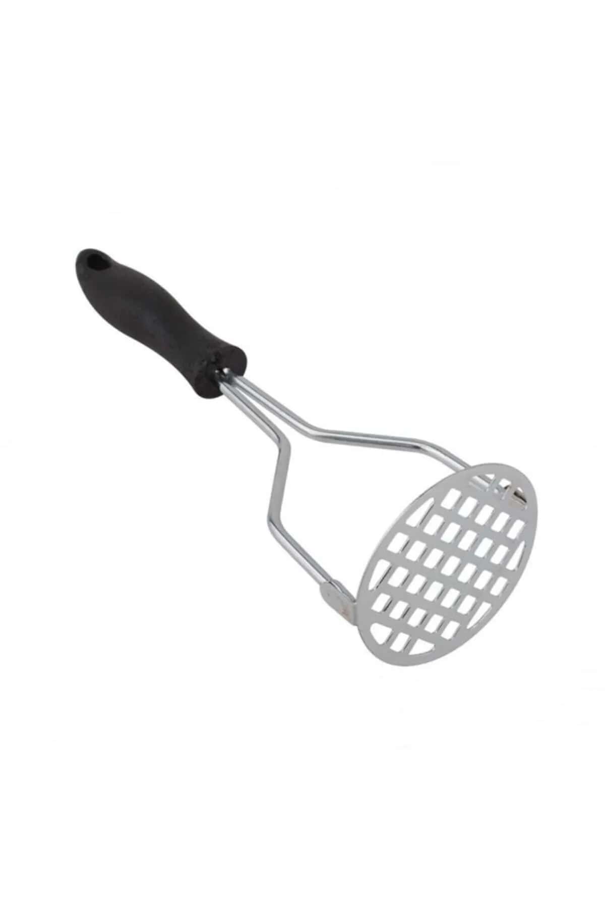 Perforated Metal Stainless Potato Banana Egg Masher Mash Maker with Plastic Handle