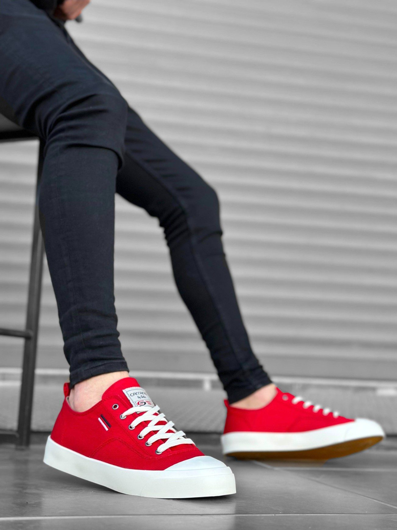 Comfortable Flat Sole Linen Lace-up Red Casual Men's Shoes