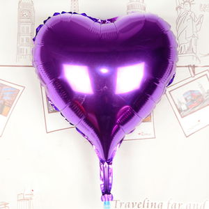 Heart Flying Balloon Foil Purple 80 cm 32 inch