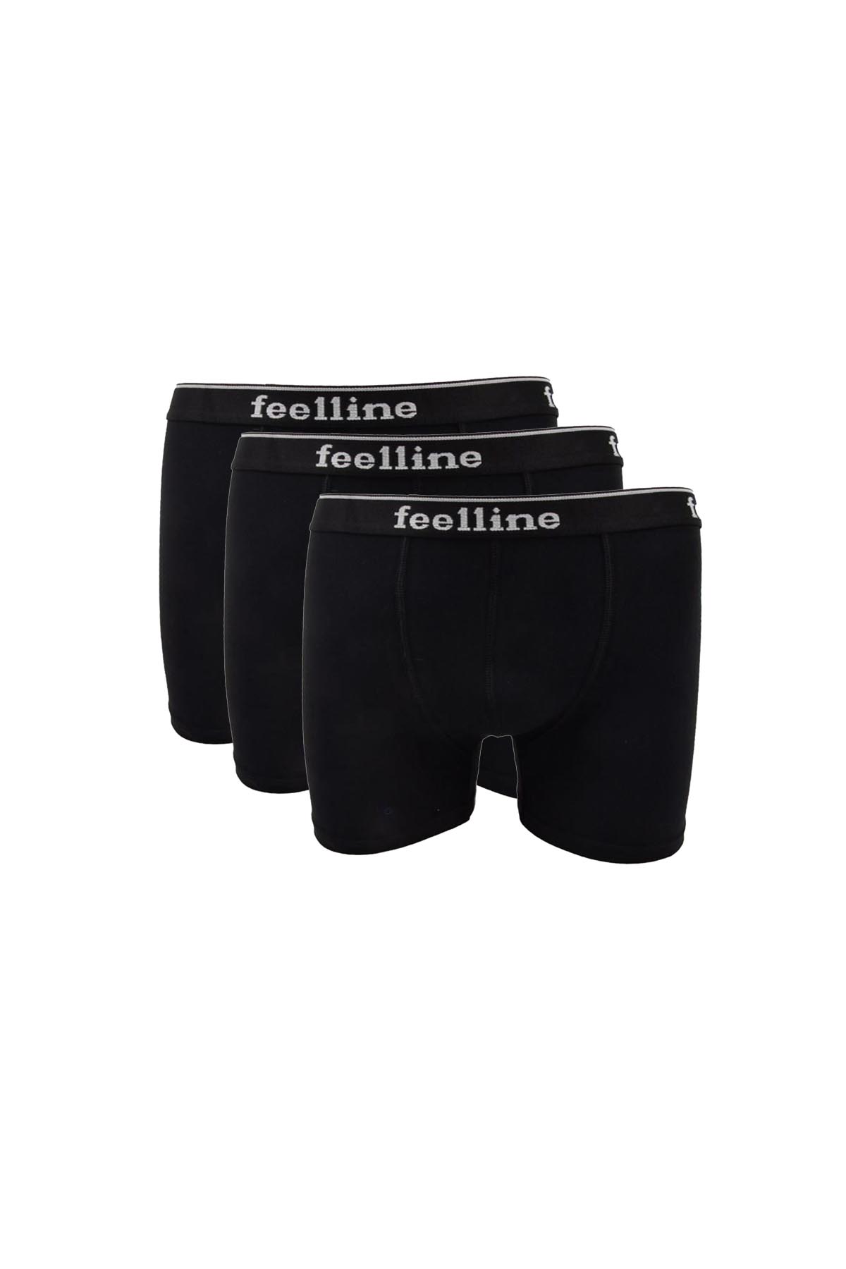 3 pcs Black Cotton Natural Lycra Men's Boxers