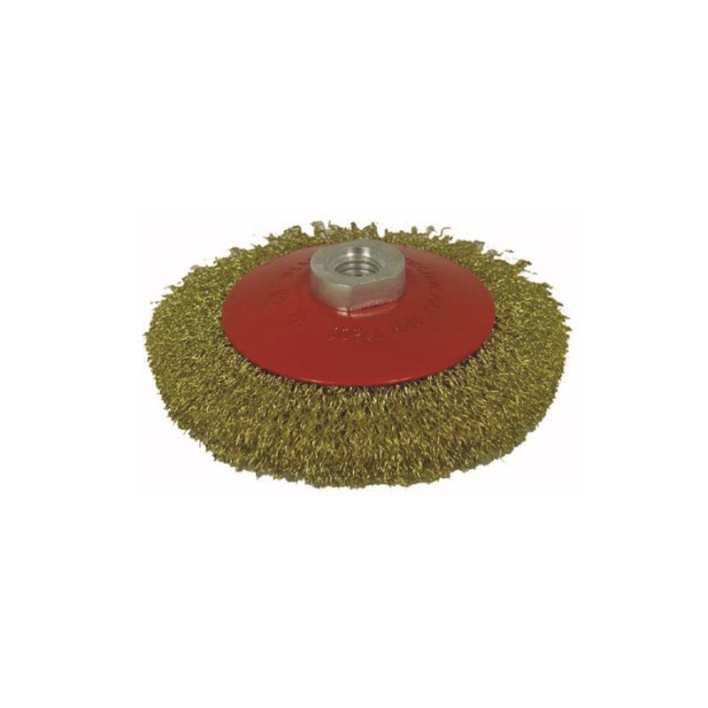 Partner 03031 M14 Screwed Yellow Wire Brush 100 mm