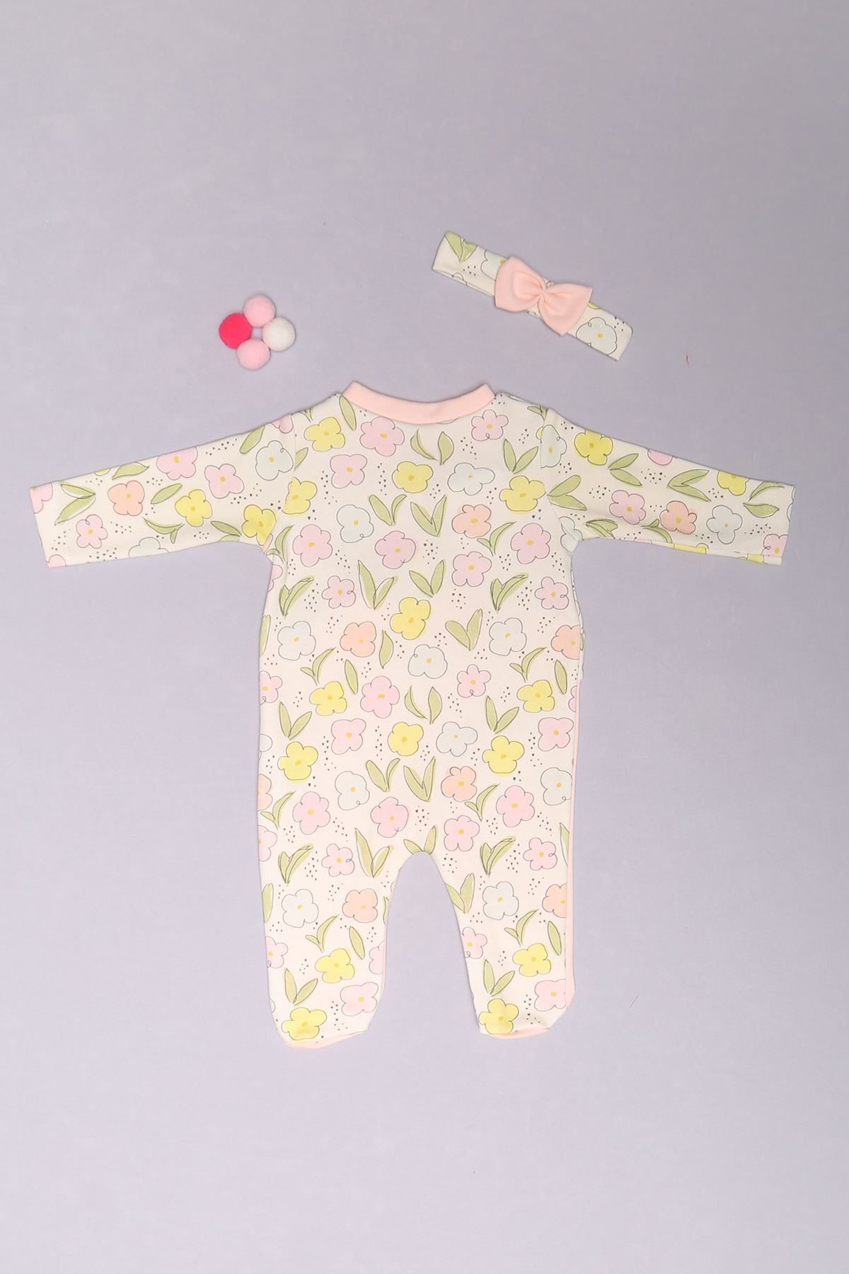 3-12 Months Baby Jumpsuit Powder