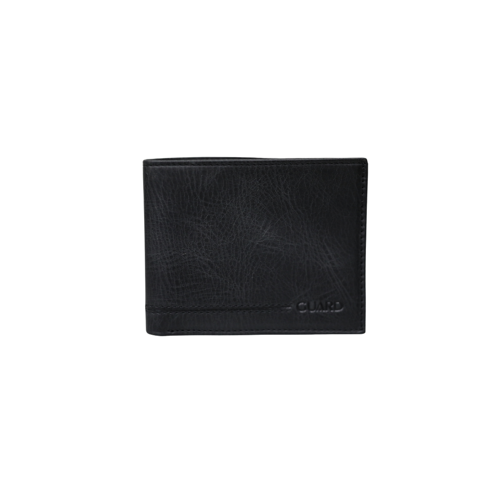 Black Crazy Classic Leather Men's Wallet