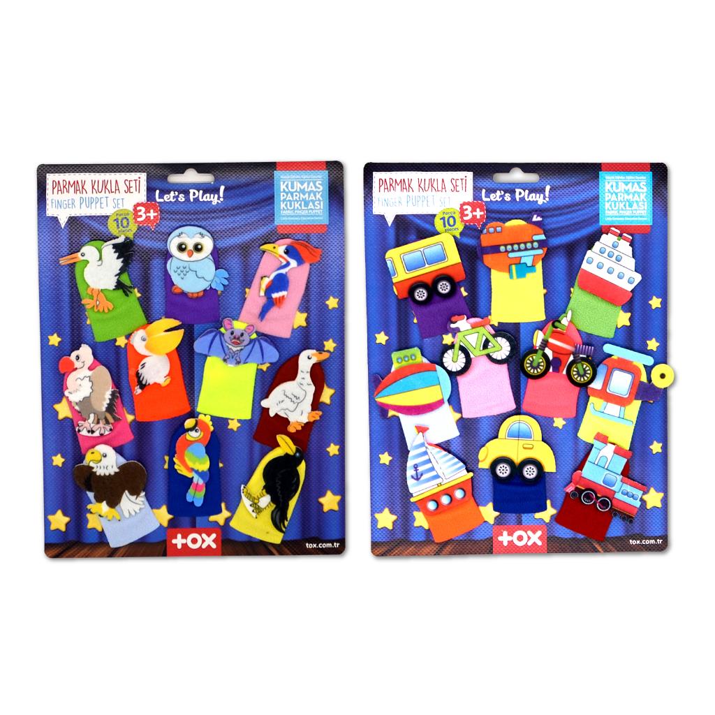 2 Sets - 20 Pieces Vehicles and Flying Animals Finger Puppet