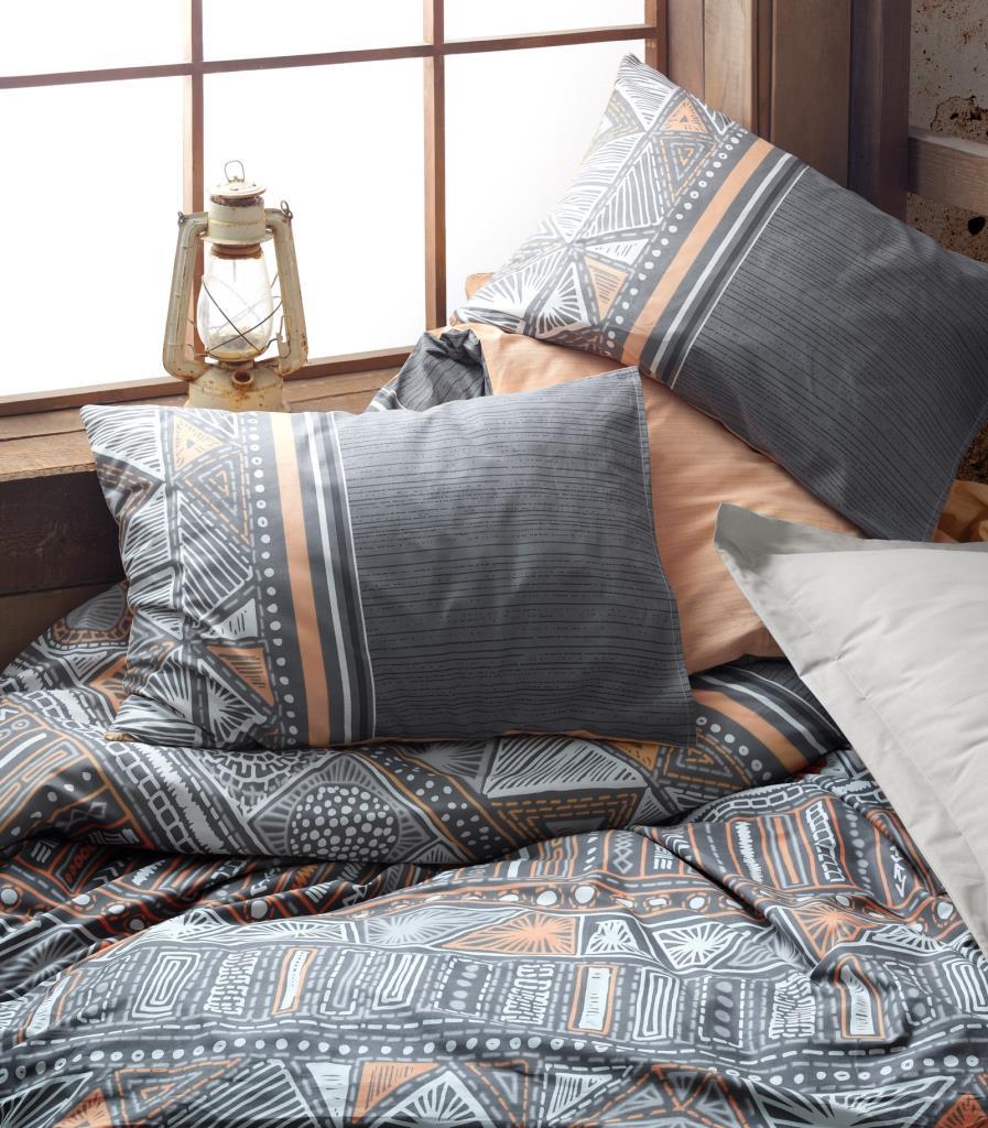 Etnich Duvet Cover Set Double Adiel Gray