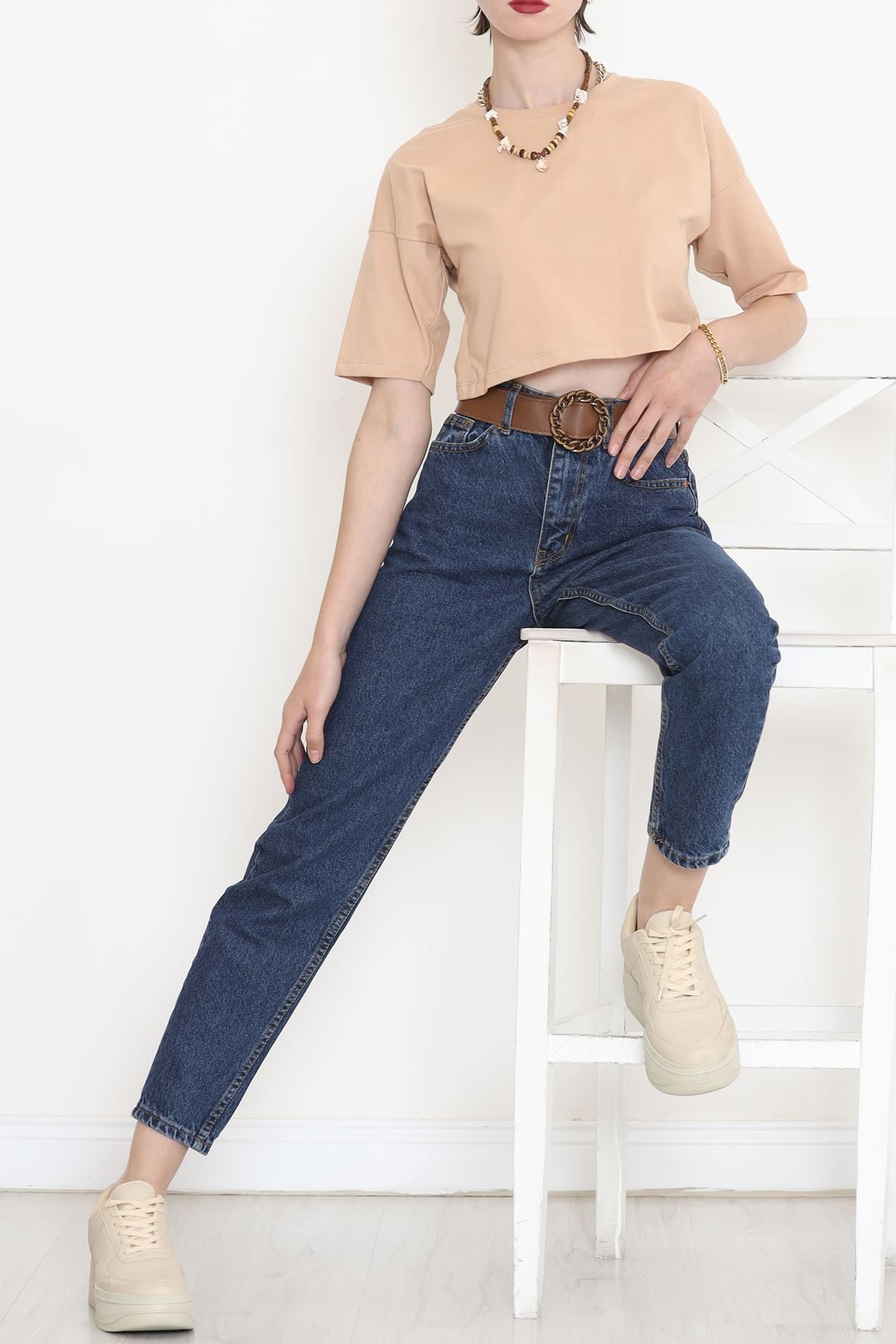 Single Jersey Crop T-Shirt Mink