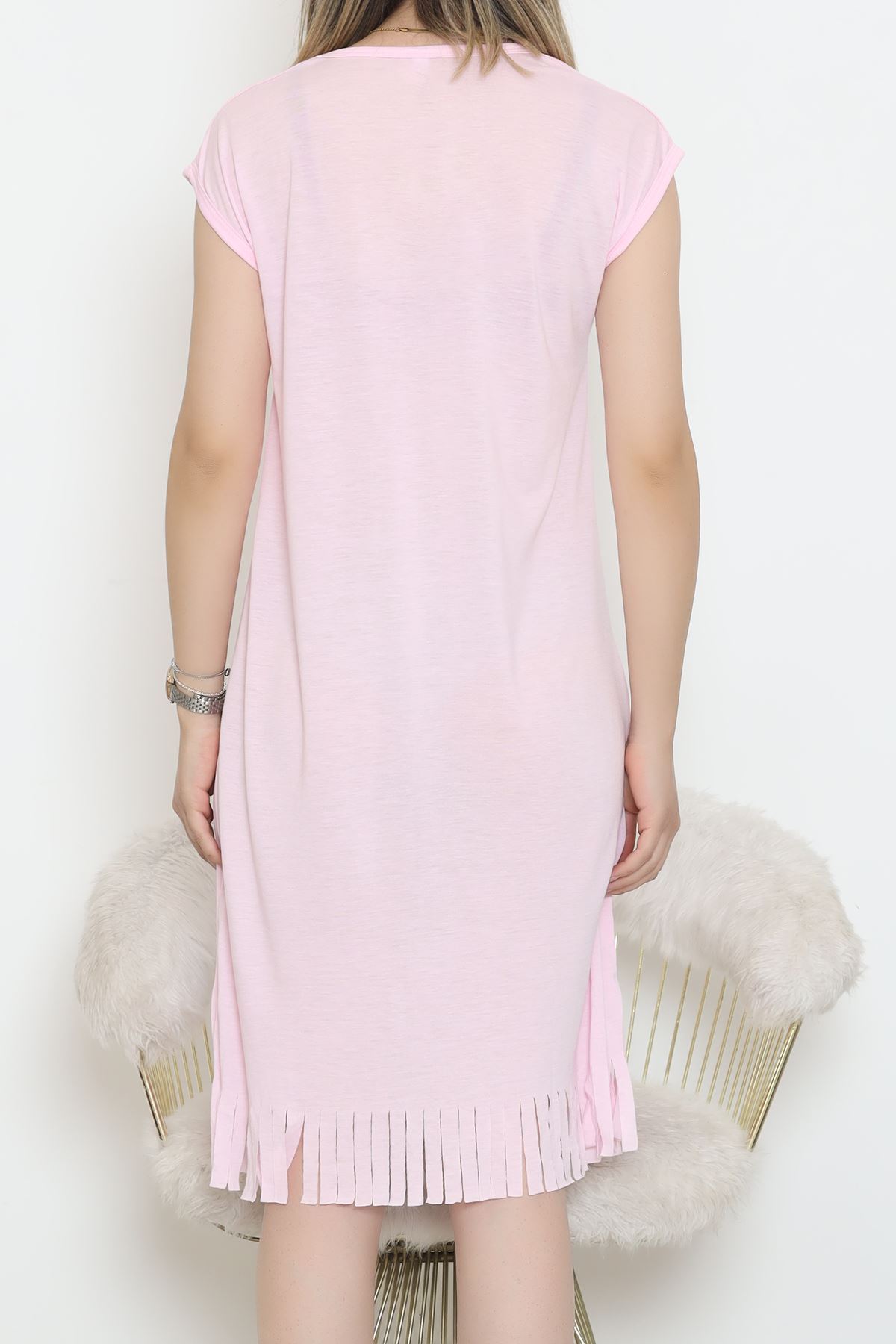 Patterned Nightdress Dusty Pink