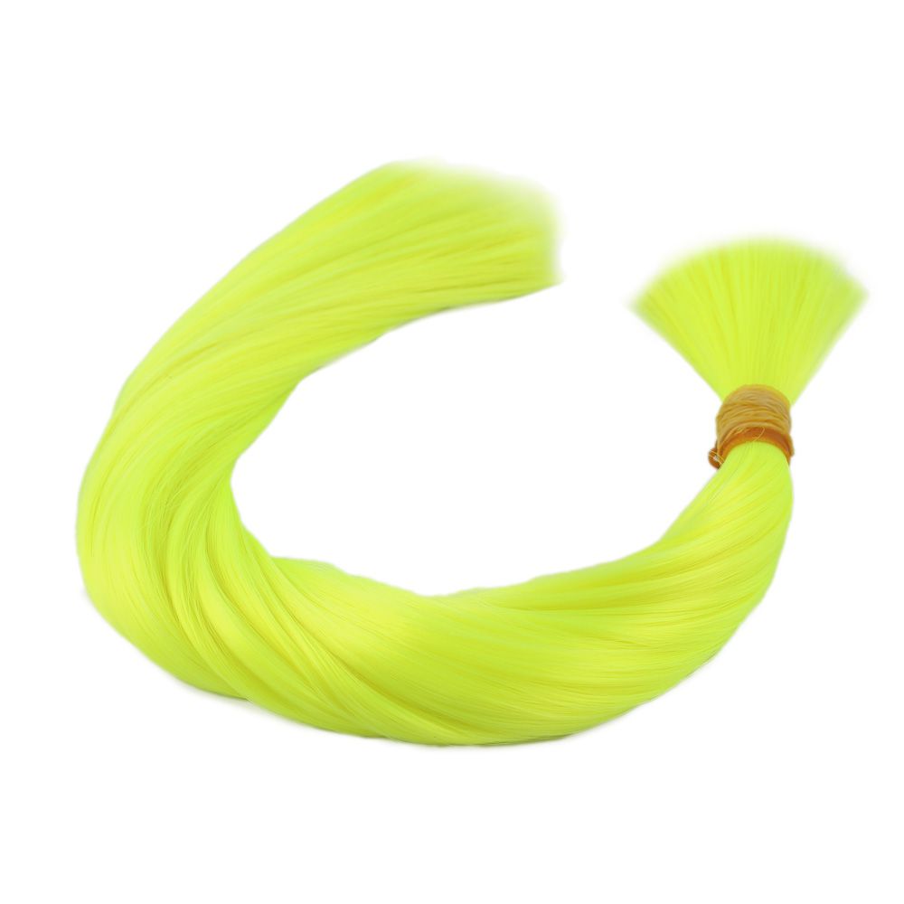 Neon Yellow Multicolor Synthetic Gnarled Hair / 1Kg