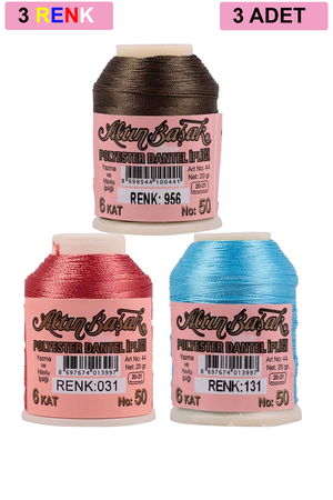 3 Pieces Altinbasak Oya and Lace Floss 20 gr - Turk - No: 031 - 131 - 956