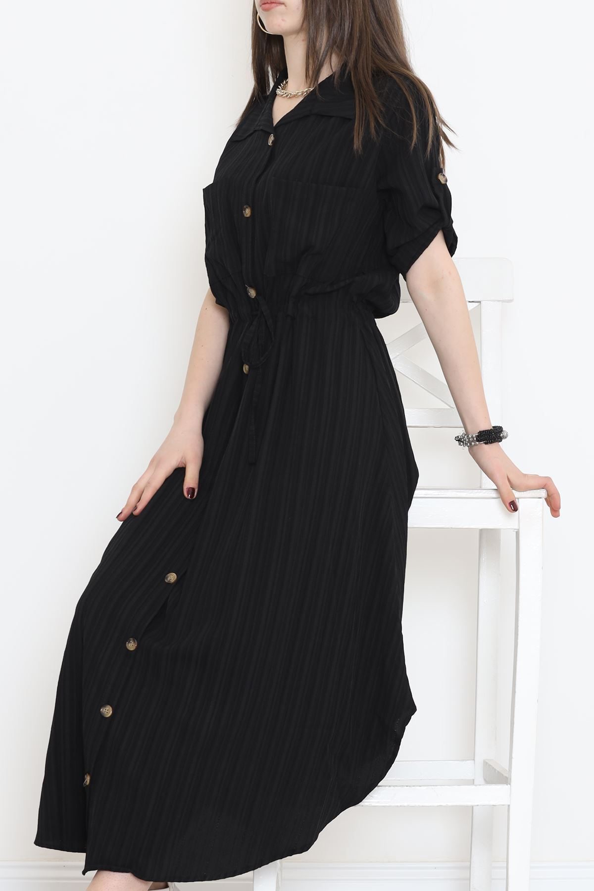 Double Pocket Dress Black