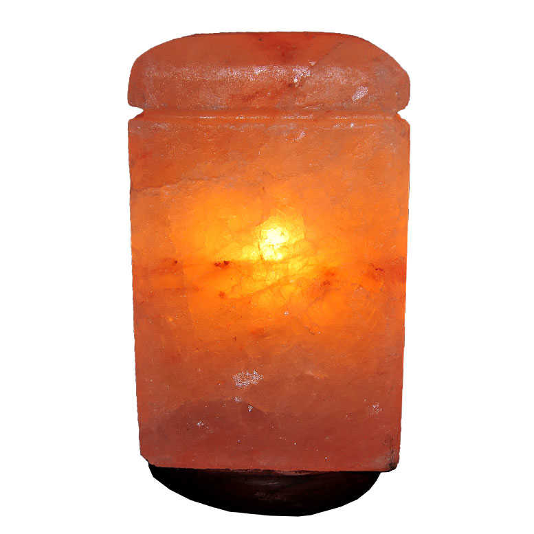 Rectangle Shaped Natural Himalayan Rock Salt Lamp 3-4 Kg With Wired Bulb