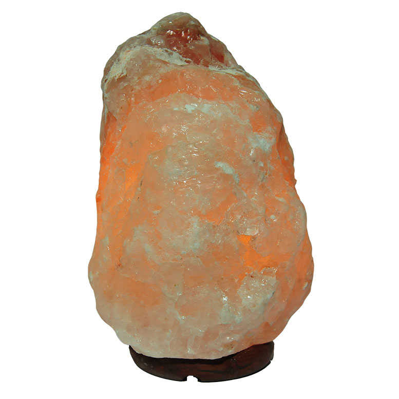 Natural Himalayan Rock Salt Lamp Wired Light Bulb Pink 5-6 Kg