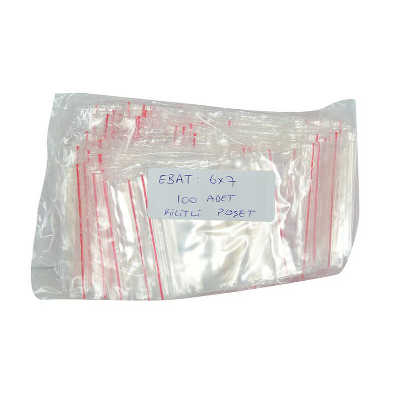 Ziplock Nylon Bag Sachet 6X7 Cm Transparent 100 Pieces 1 Pack