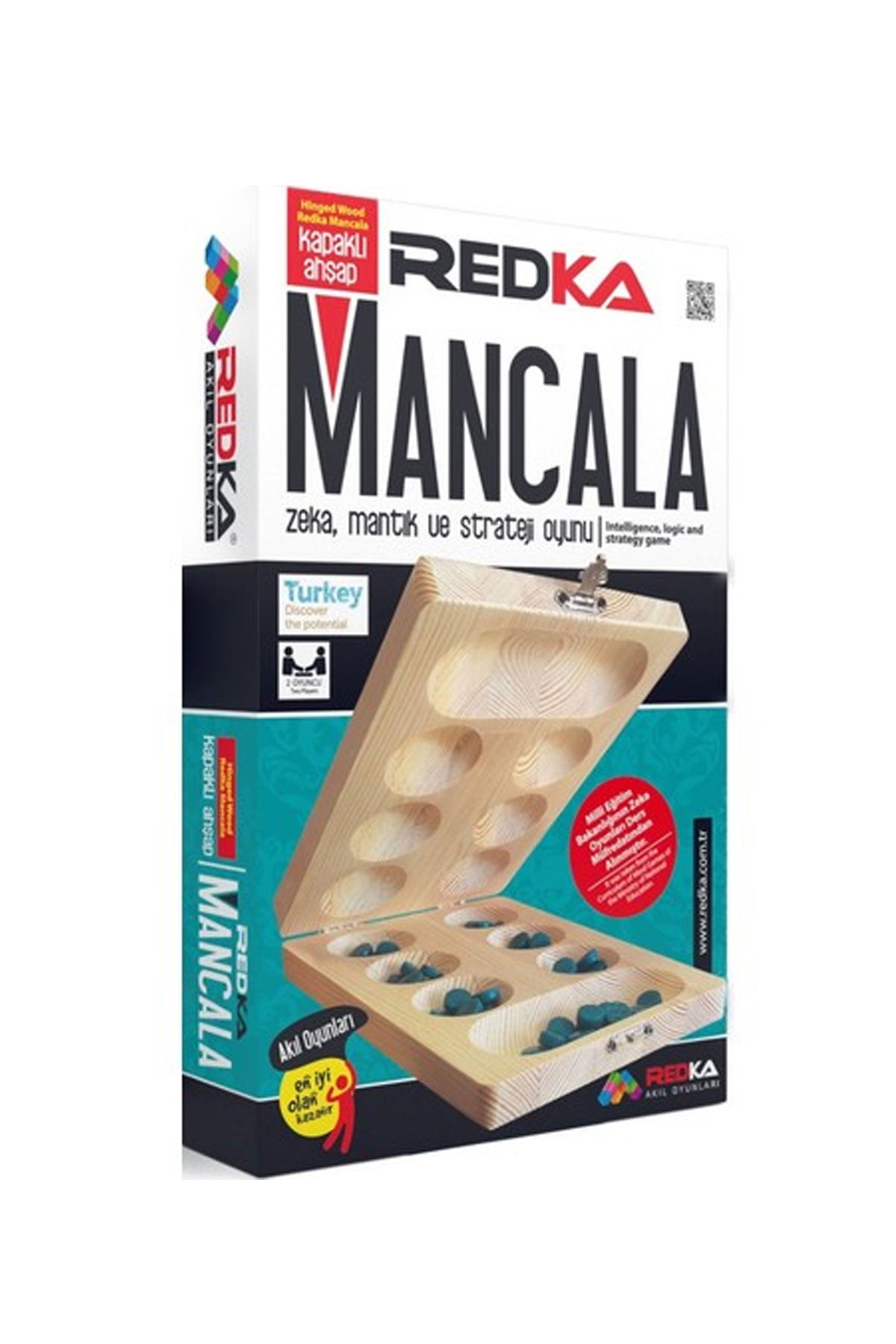 Redka Wooden Mancala Strategy Game with Cover