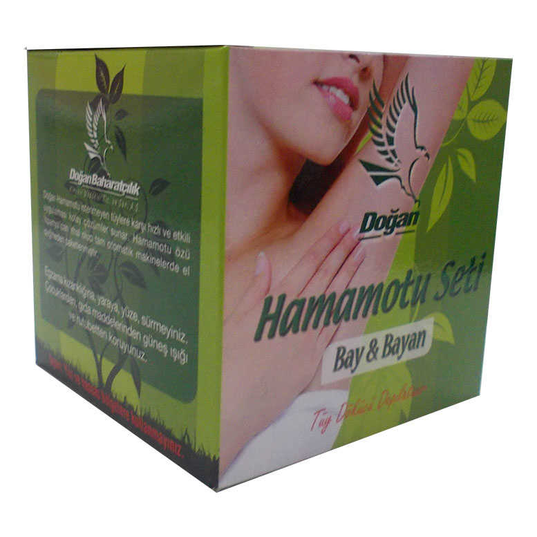 Hamamotu Set Depilatory Powder Men Women 100 Gr Bowl Spatula Cologne Wipes