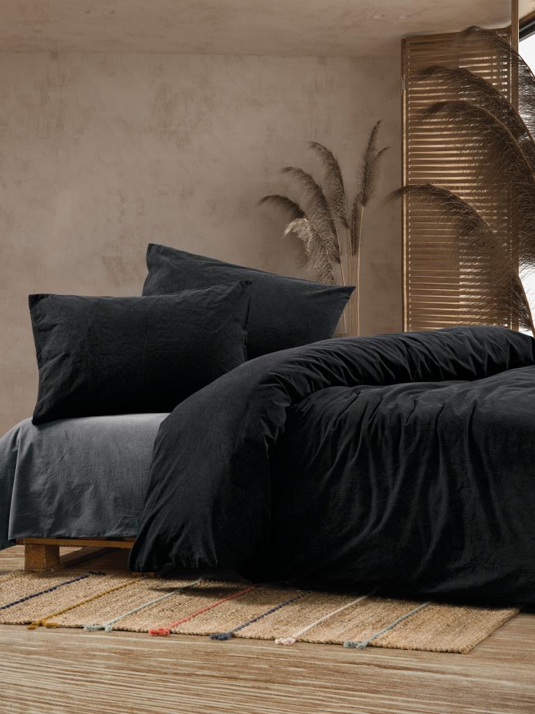 Crash Double Duvet Cover Set Black