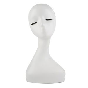 Wig Mannequin / White / 45 Cm