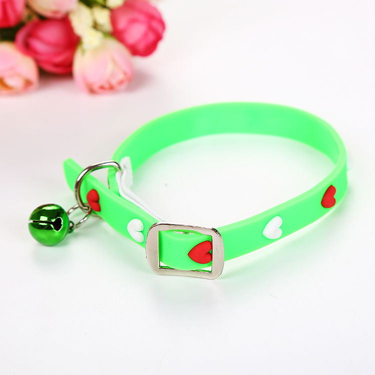 Silicone Cat Dog Collar with Rattle