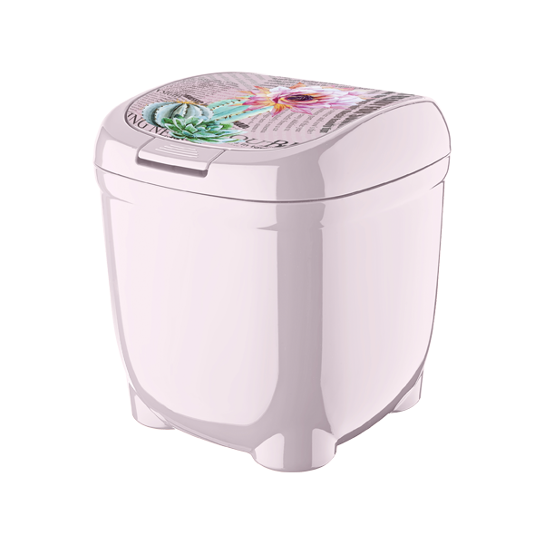 Trash Can Press Push with Lid 4 LT - Lilac