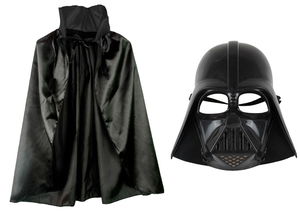 Child Size Star Wars Star Wars Darth Vadet Mask and 90cm Cloak Set Black