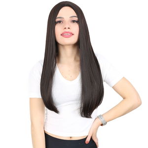 Kanekalon Fiber Synthetic Long Straight Wig / Brown