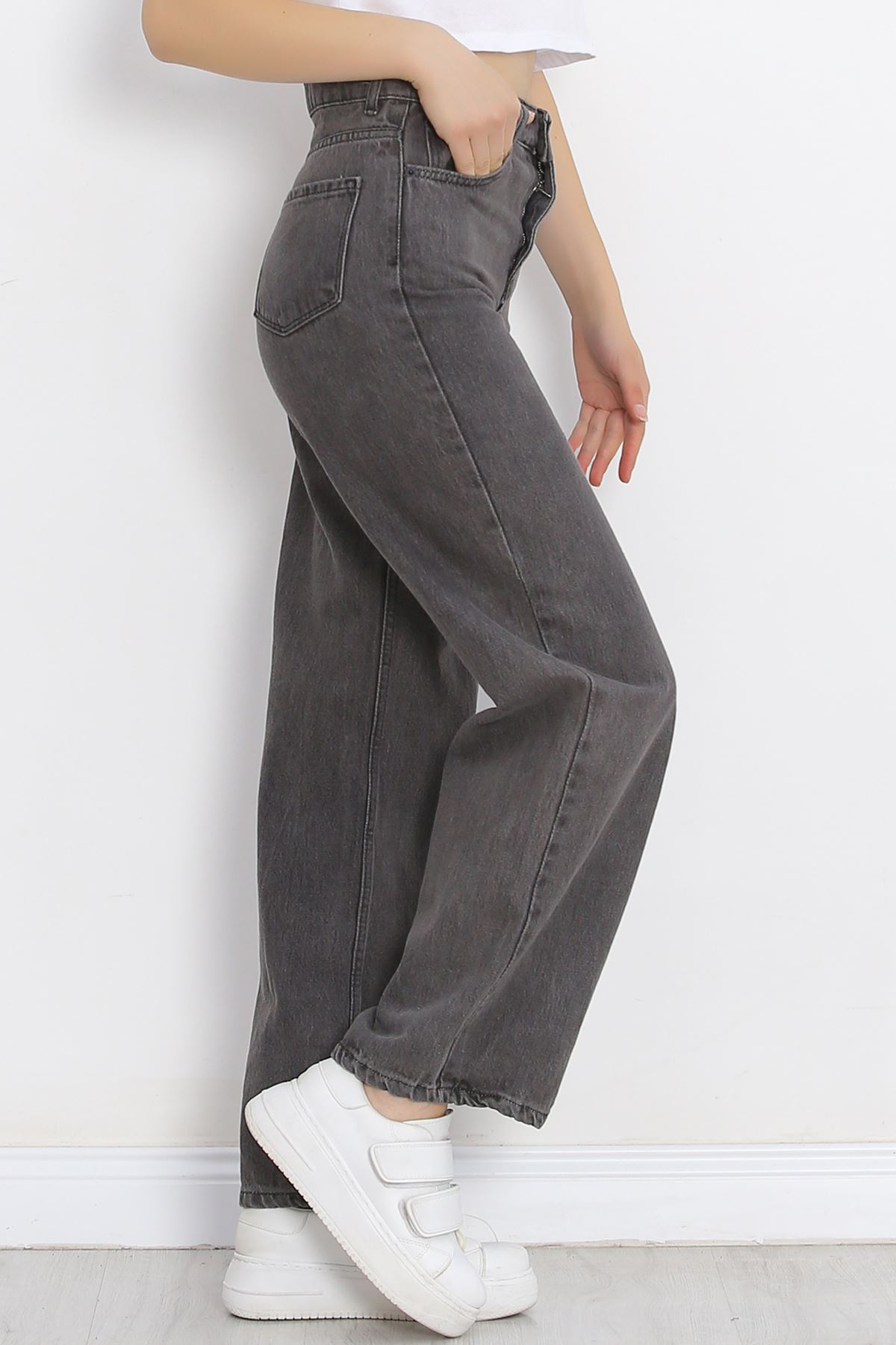 Palazzo Jeans Pants Açıkfüme3