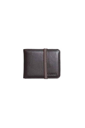 Rubberized Sport Genuine Leather Brown Wallet