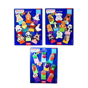 3 Set - 30 Pieces Pets, Wild Animals and Vegetables Finger Puppet