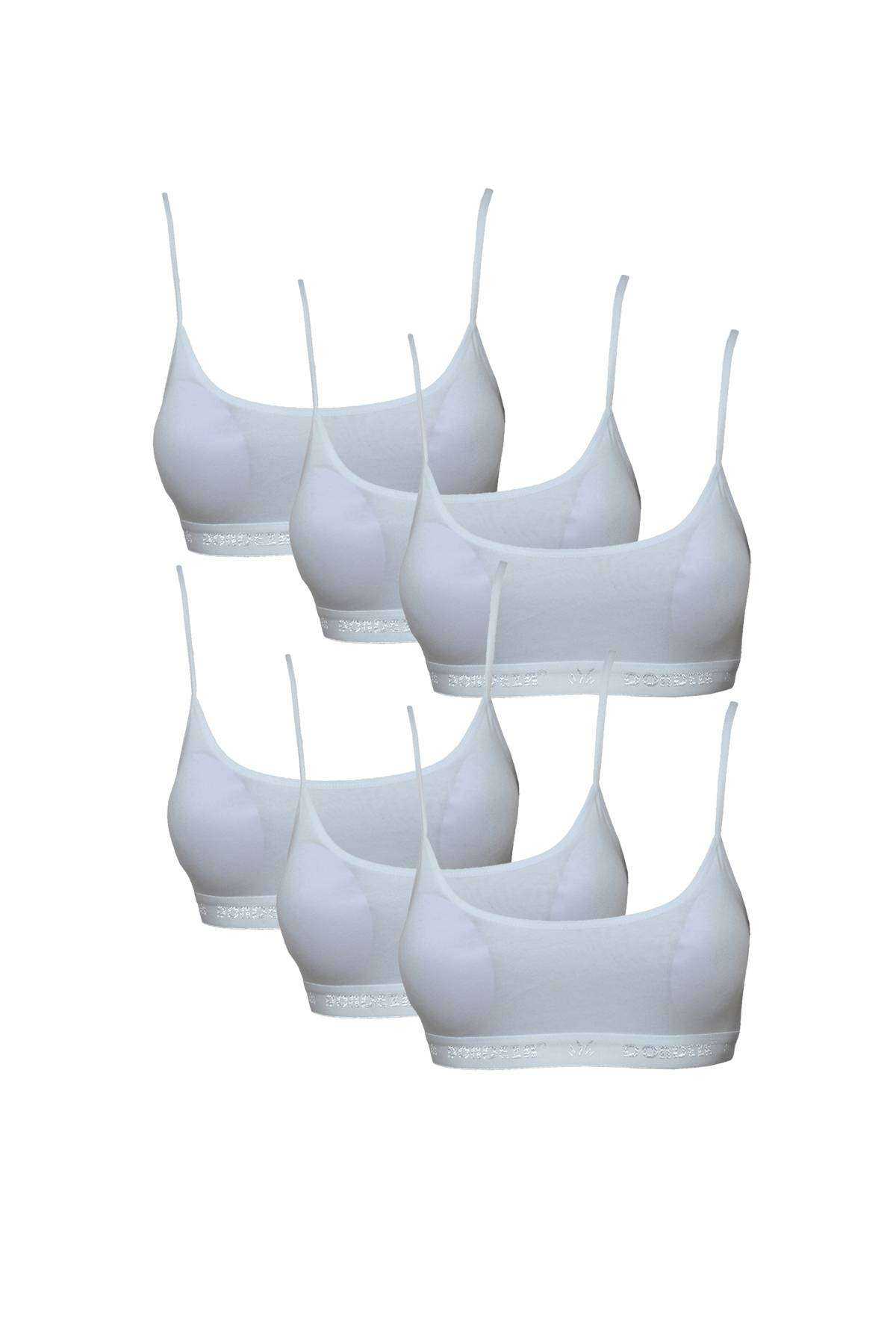 White Bustier with Padded Rope Straps 6pcs