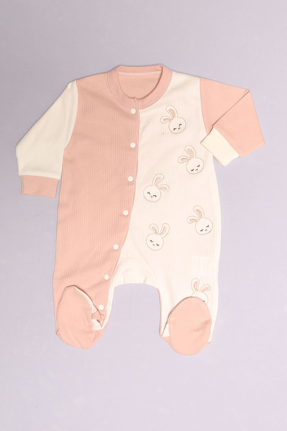 1-6 Month Baby Jumpsuit White Powder