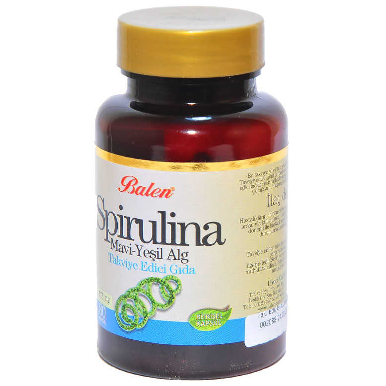 Spirulina Blue-Green Algae 80 Capsules