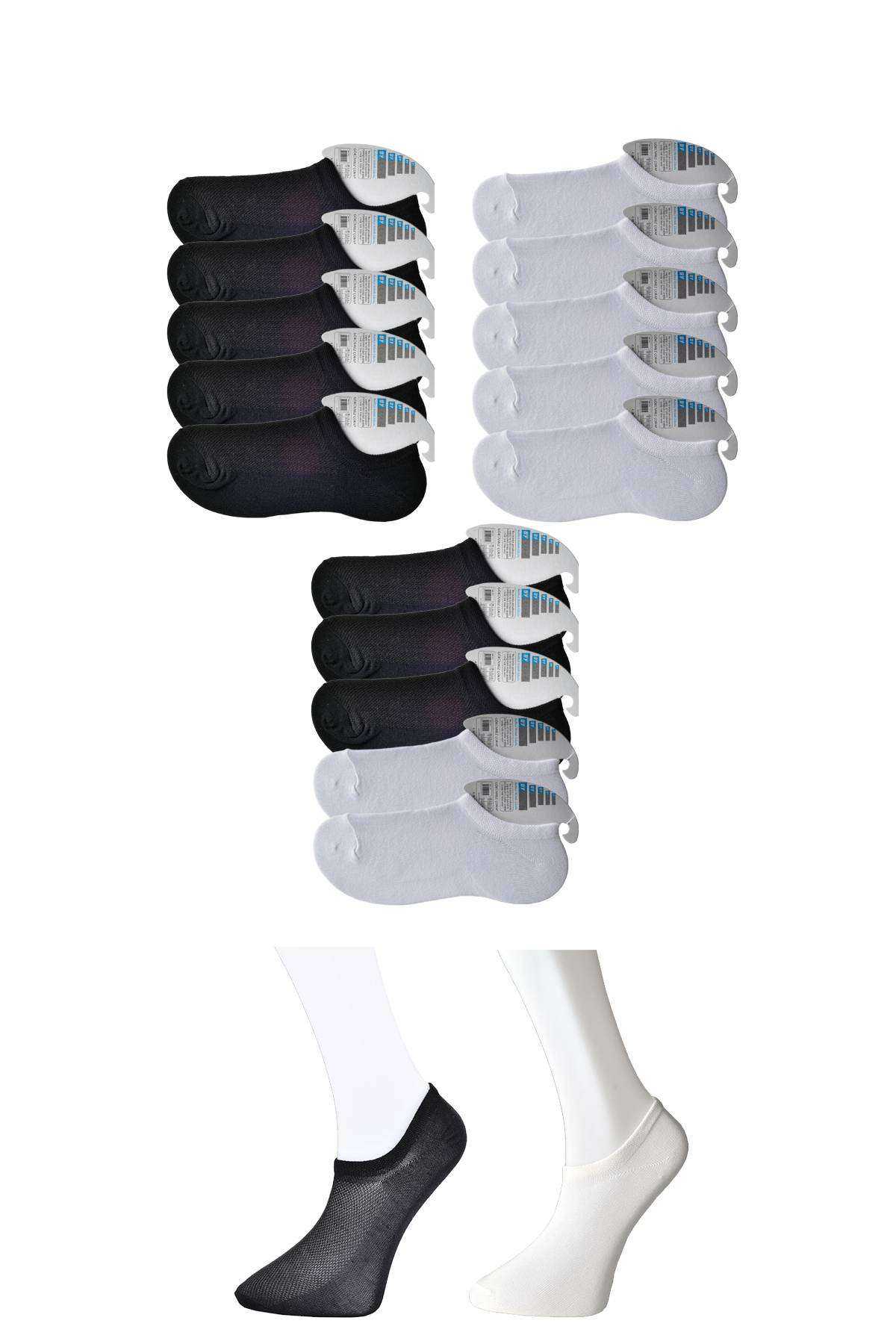 Black and White Men's Invisible Socks 15 pairs