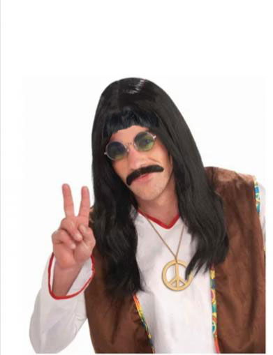 Long Baris Mancho Wig and Mustache