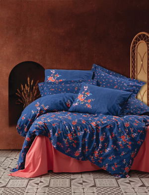 Feminen Double Duvet Cover Emery Navy Blue