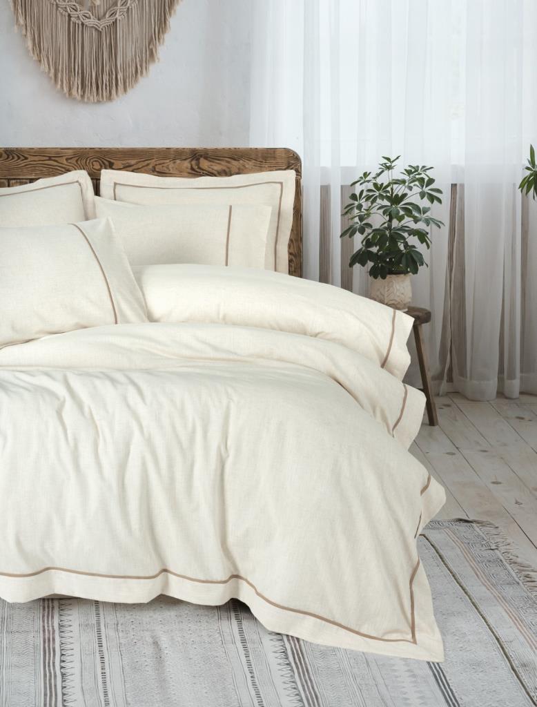 Double Duvet Cover Set Inborn Banded Coffee