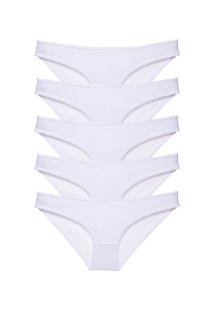 5pcs Super Eco Set Lycra Women Slip Panties White