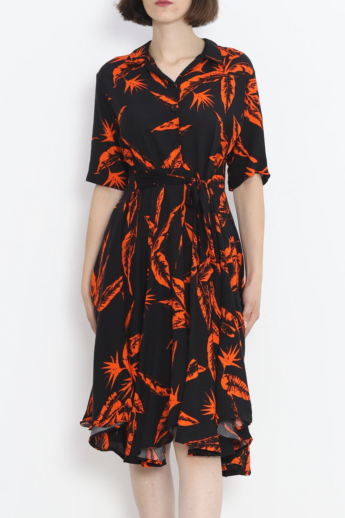 Patterned Dress Blackorange