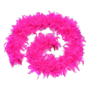 Fuchsia Color Fluffy Feather Boa Real Feather Decoration 180 cm