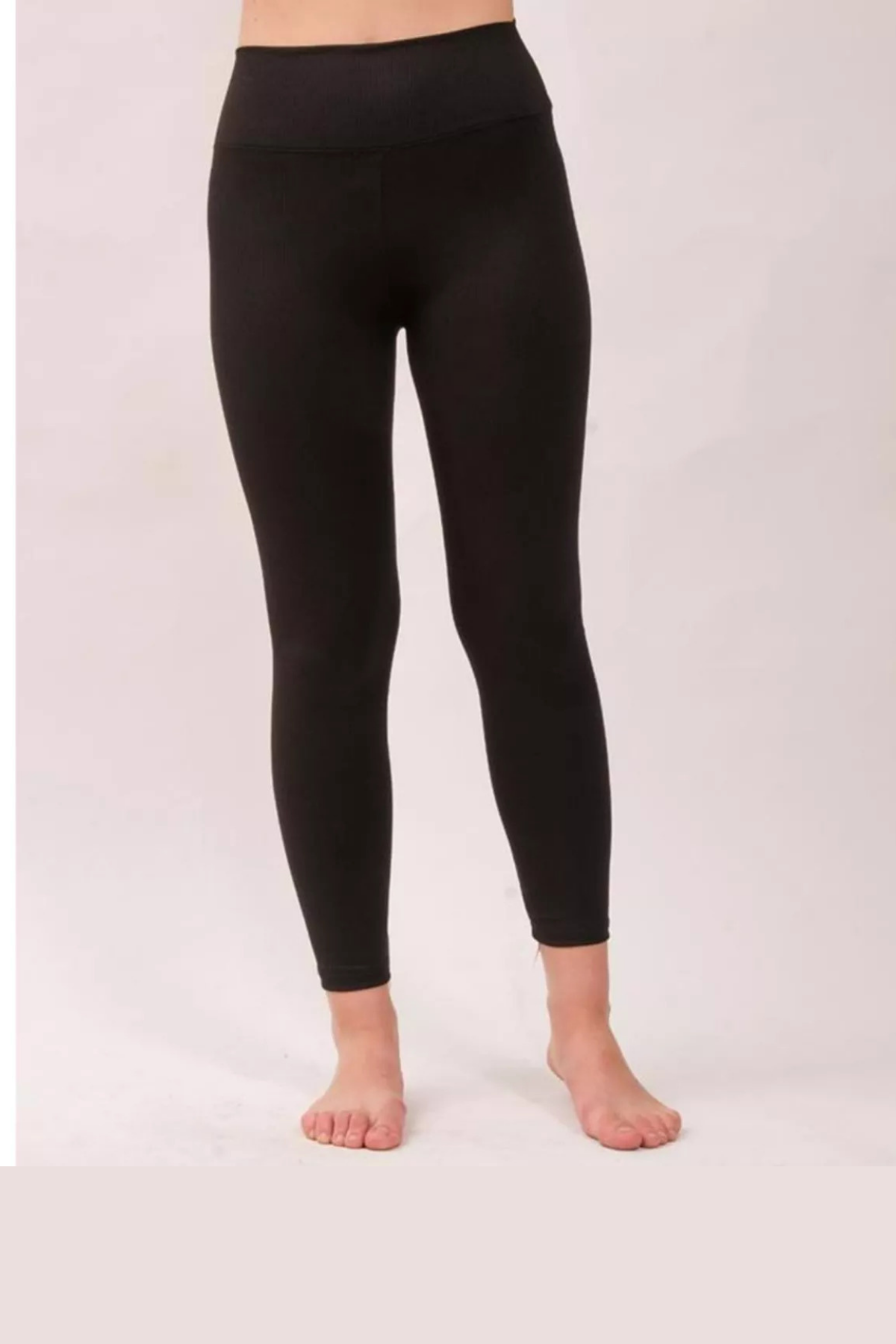 Black High Waist Ribbed Women's Leggings Summer 2001