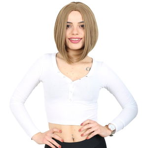 Straight Short Kanekalon Fiber Synthetic Wig without bangs / Baby Sandal