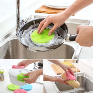 2-piece Multipurpose Silicone Dish Brush -Nihale-Handle